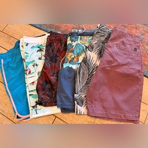 6 Pair Men’s board shorts